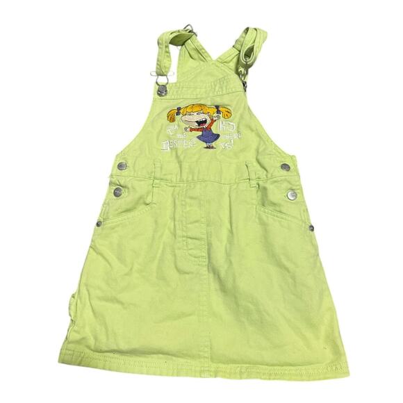 Vintage 1998 Nickelodeon Rugrats Angelica Pickles Girls Overall Dress Size Small - Picture 1 of 8